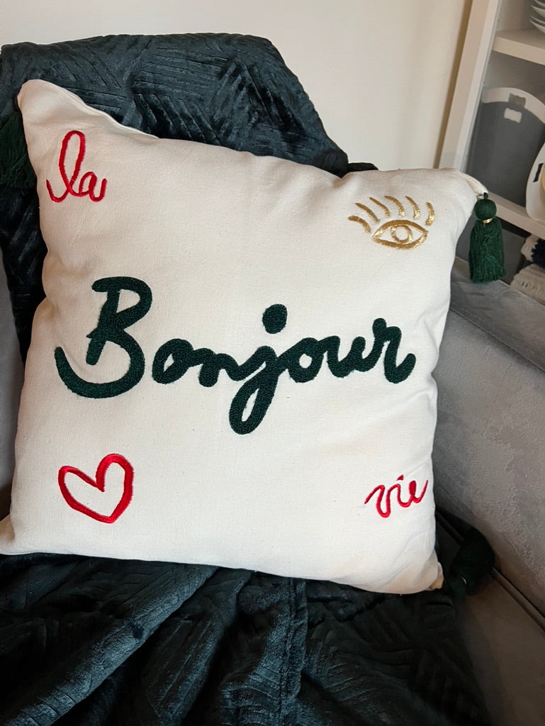 Bonjour emoji pillow ❤️