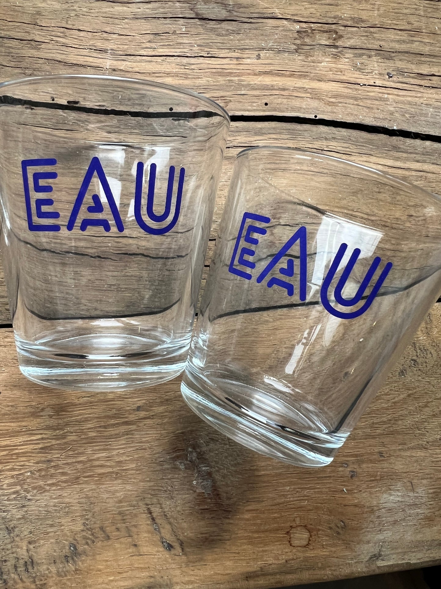 EAU water glasses 💙 🥂