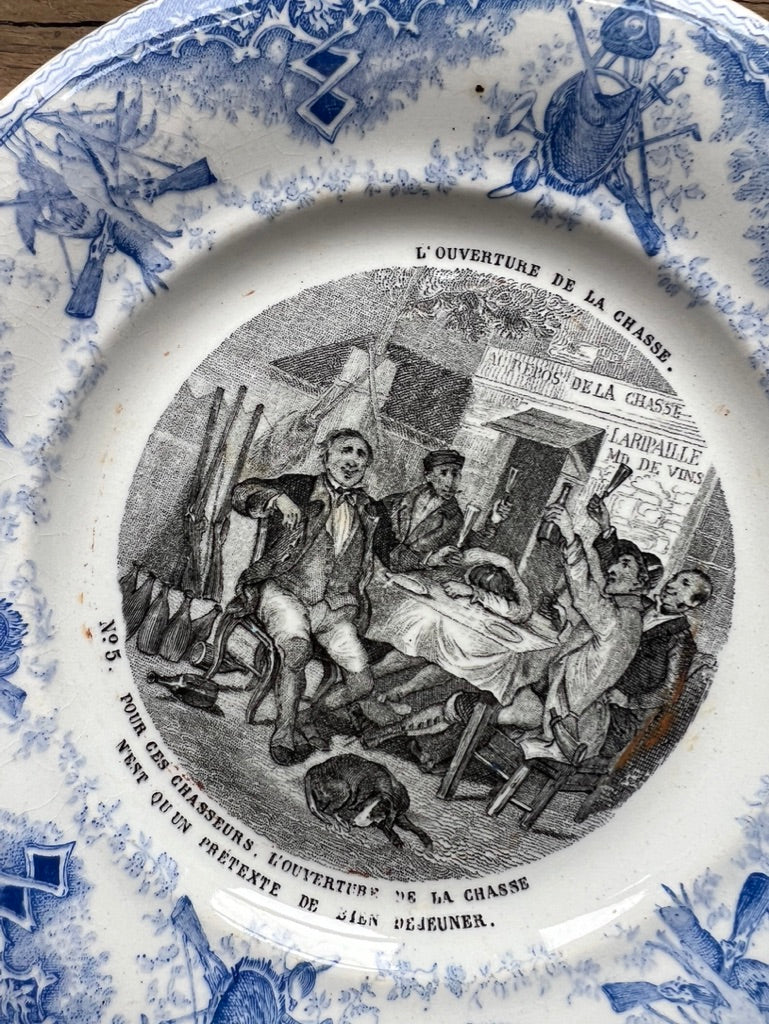 French hunting scene dessert plates 💙🍰