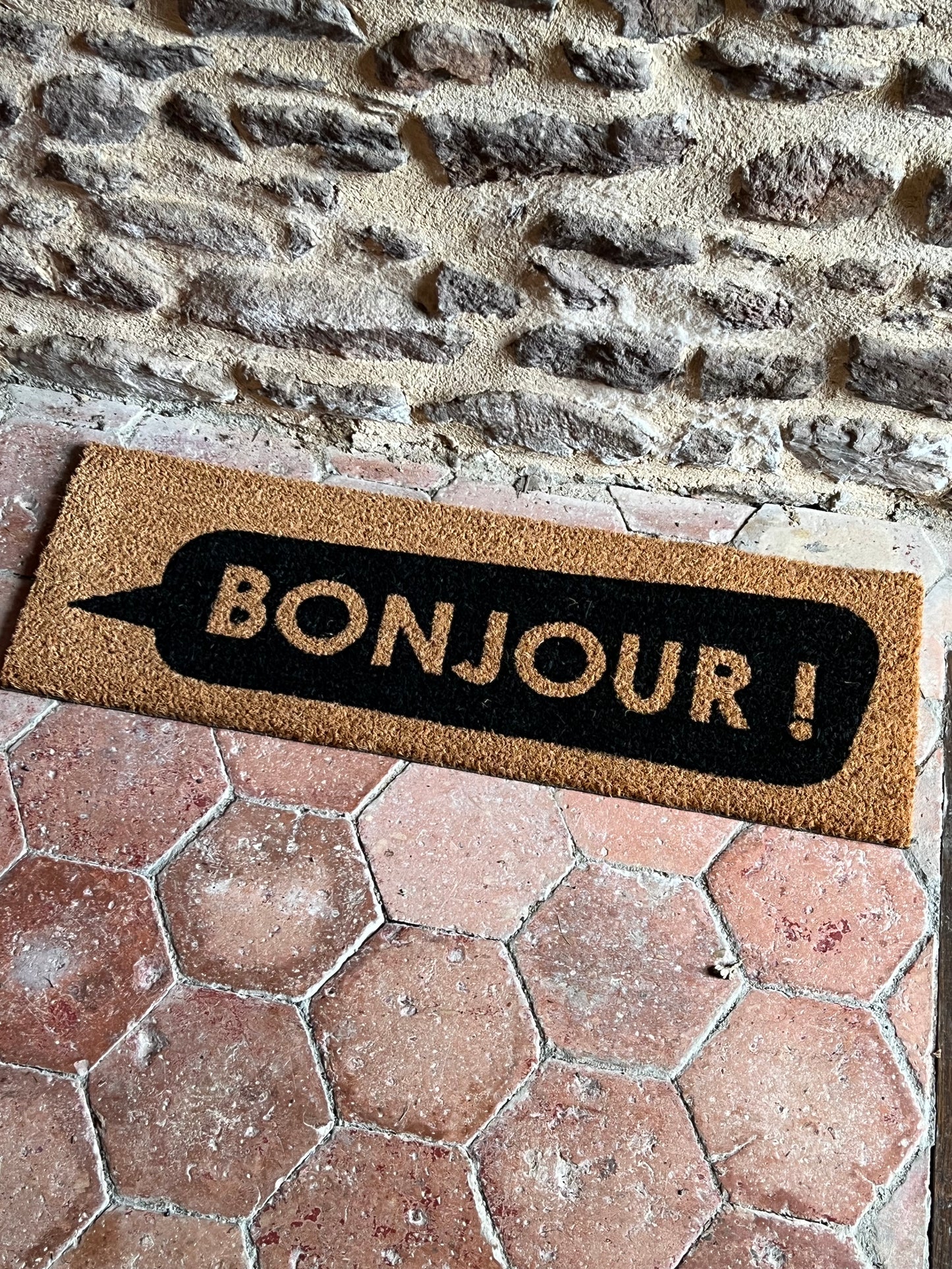 BONJOUR! door mat 💬