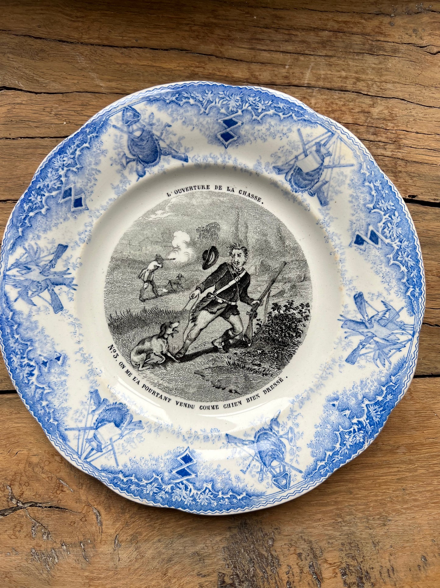 French hunting scene dessert plates 💙🍰