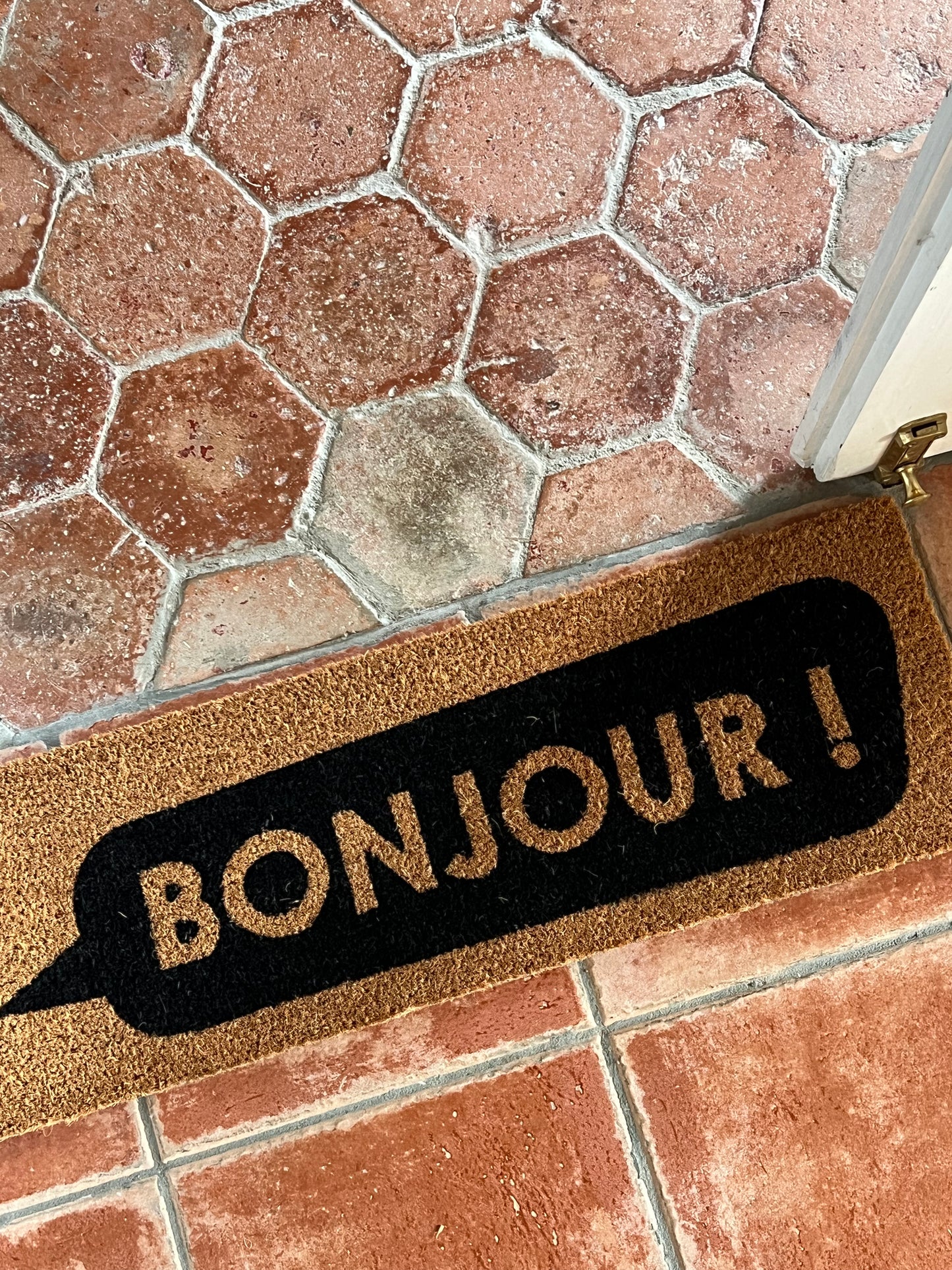 BONJOUR! door mat 💬