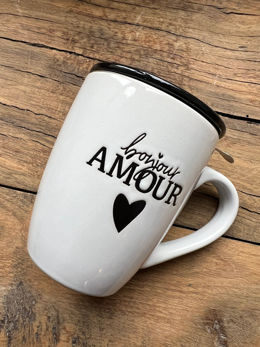 bonjour amour tea cup ☕️