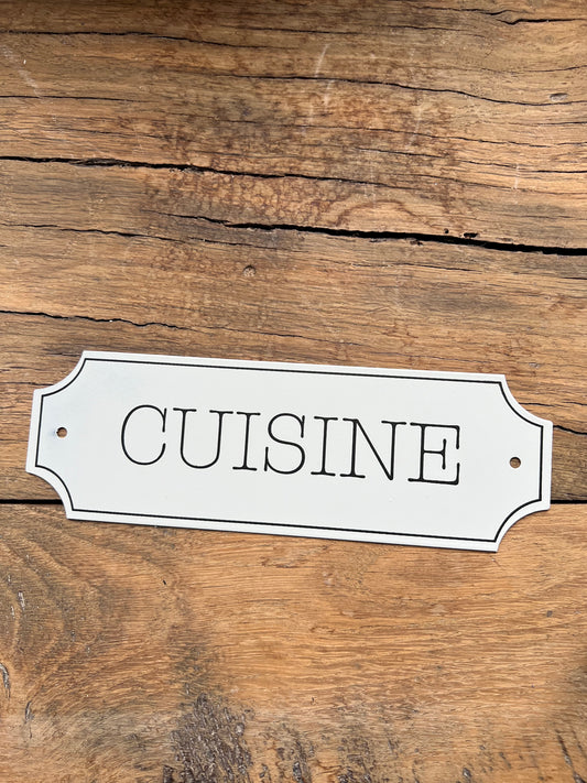 CUISINE sign plate 🖤🍽🖤