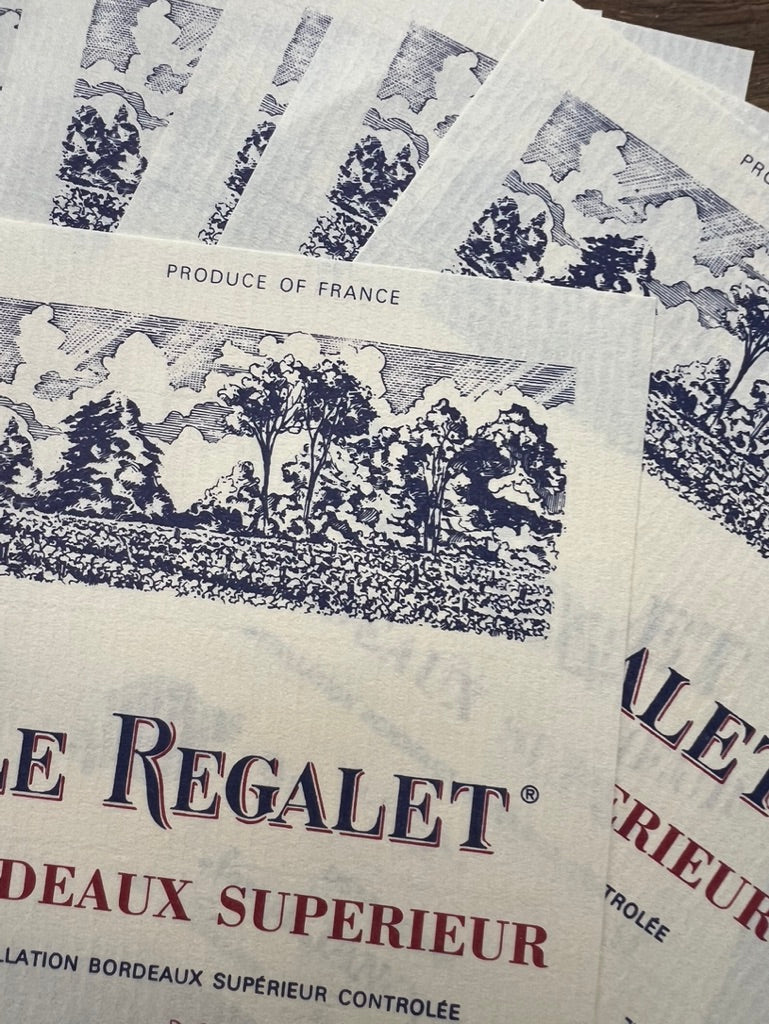 Bordeaux wine labels from Le Regalet 💌