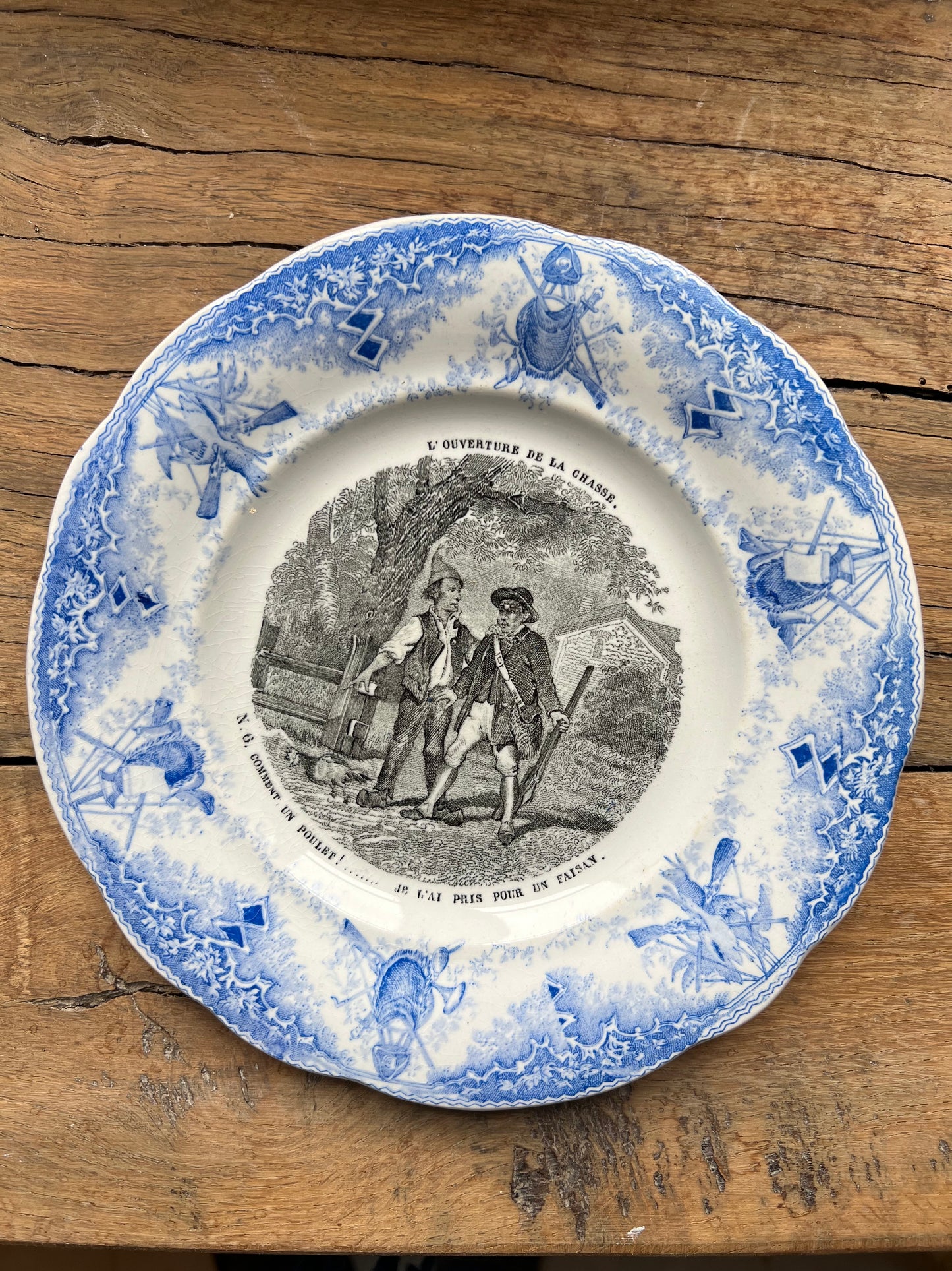 French hunting scene dessert plates 💙🍰