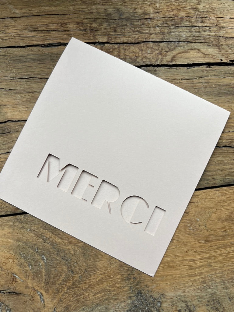 Blush MERCI notecards 💌