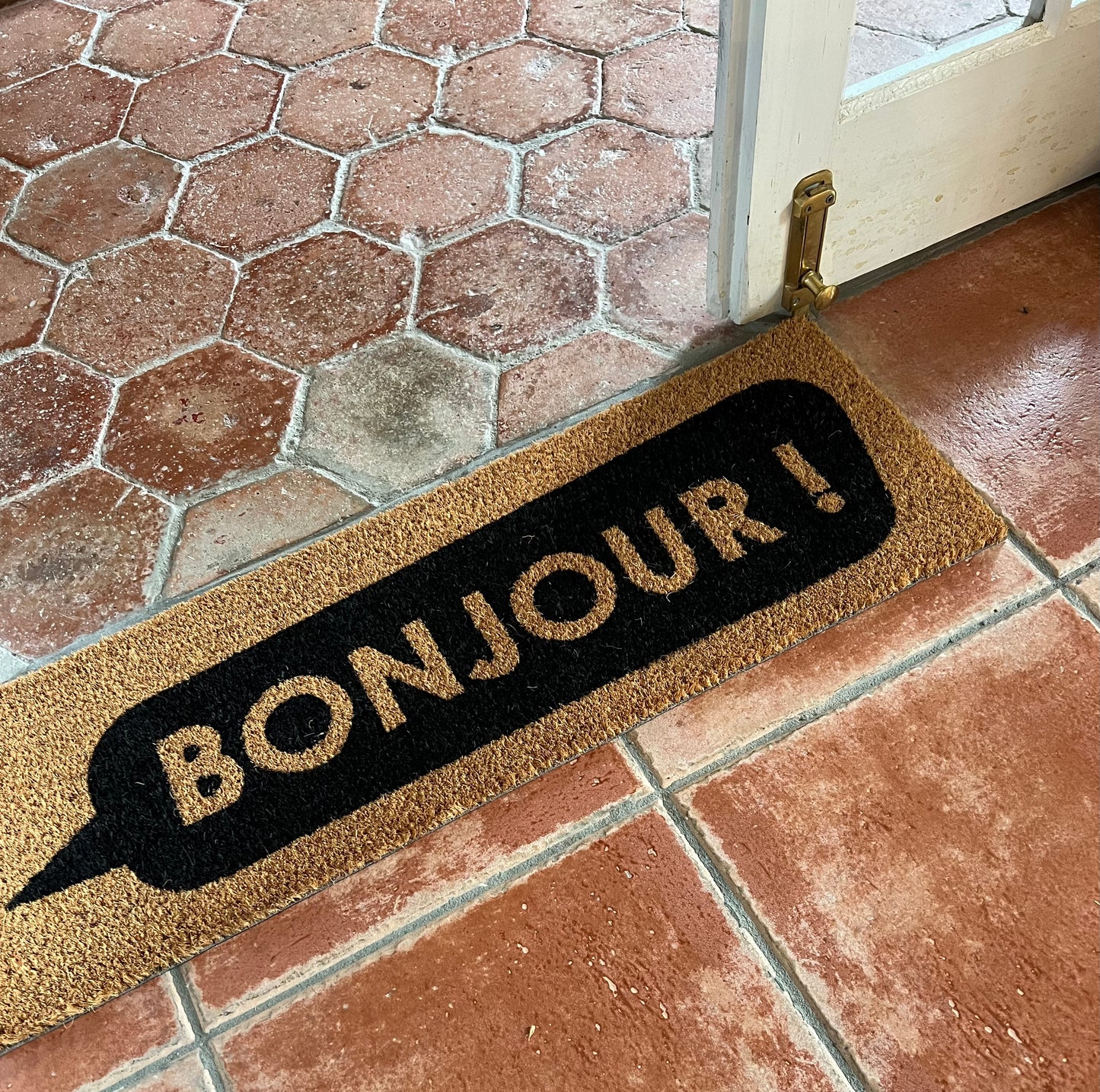 BONJOUR! door mat 💬