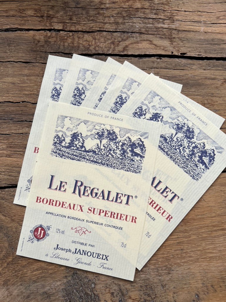 Bordeaux wine labels from Le Regalet 💌