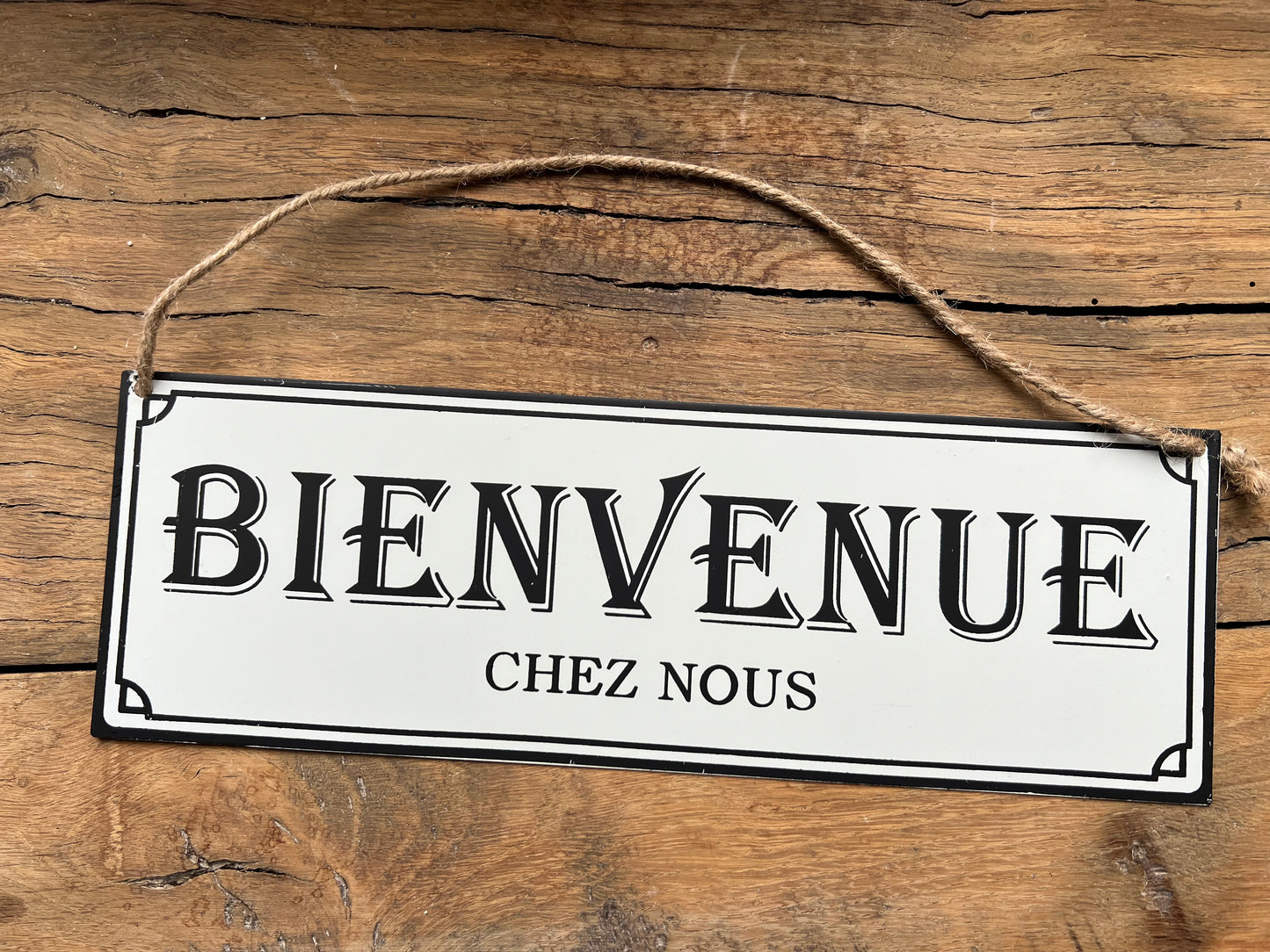 BIENVENUE CHEZ NOUS 🏡 metal sign