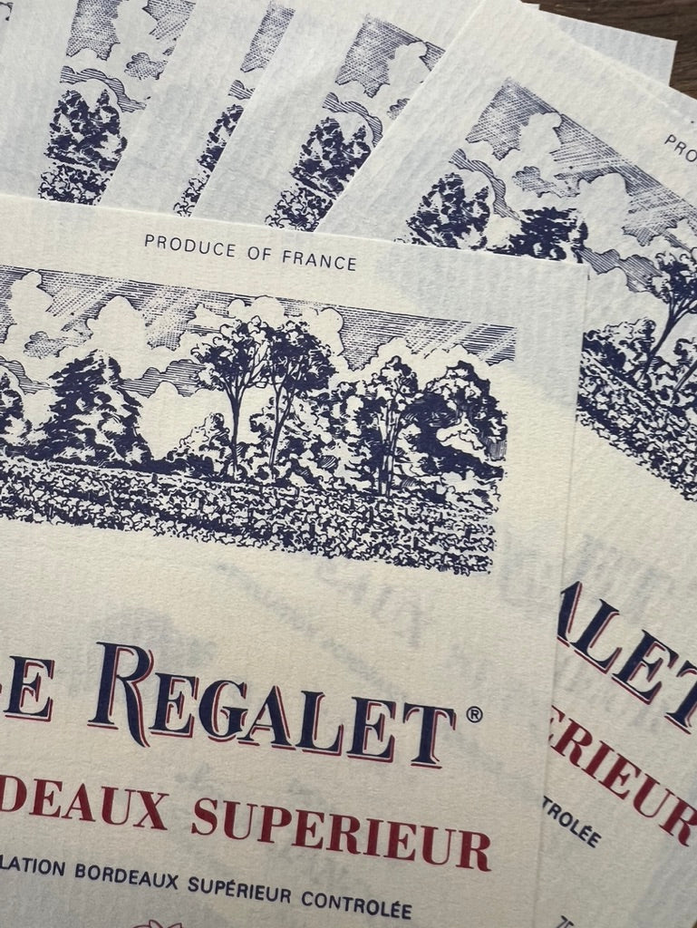 Bordeaux wine labels from Le Regalet 💌