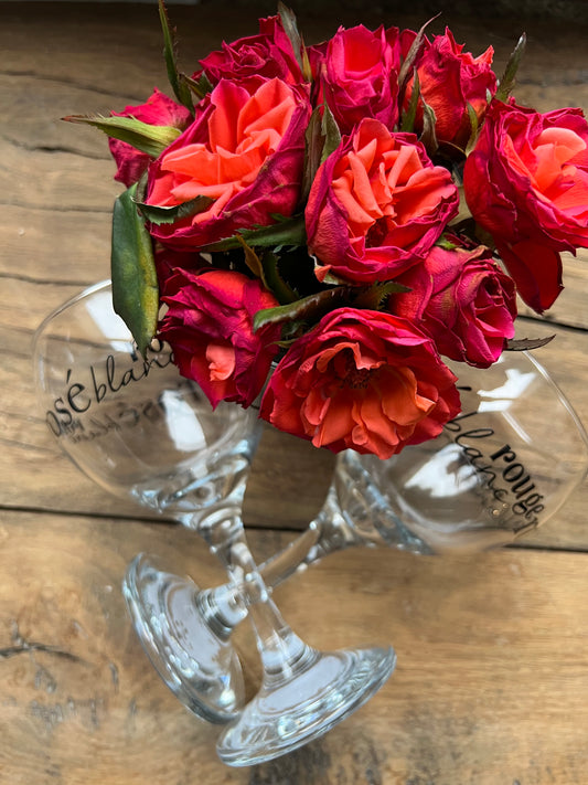 rosé 🍷 rouge 🍷 blanc wine glasses