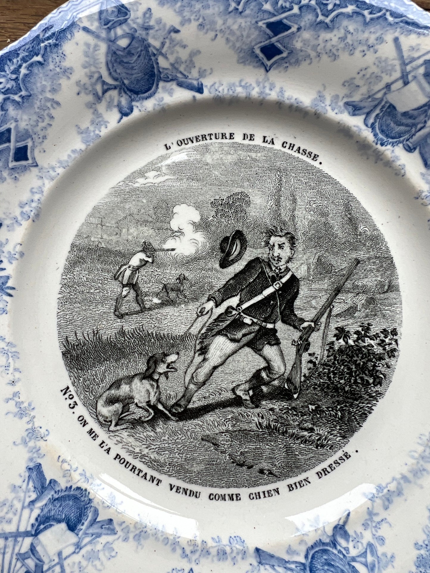 French hunting scene dessert plates 💙🍰