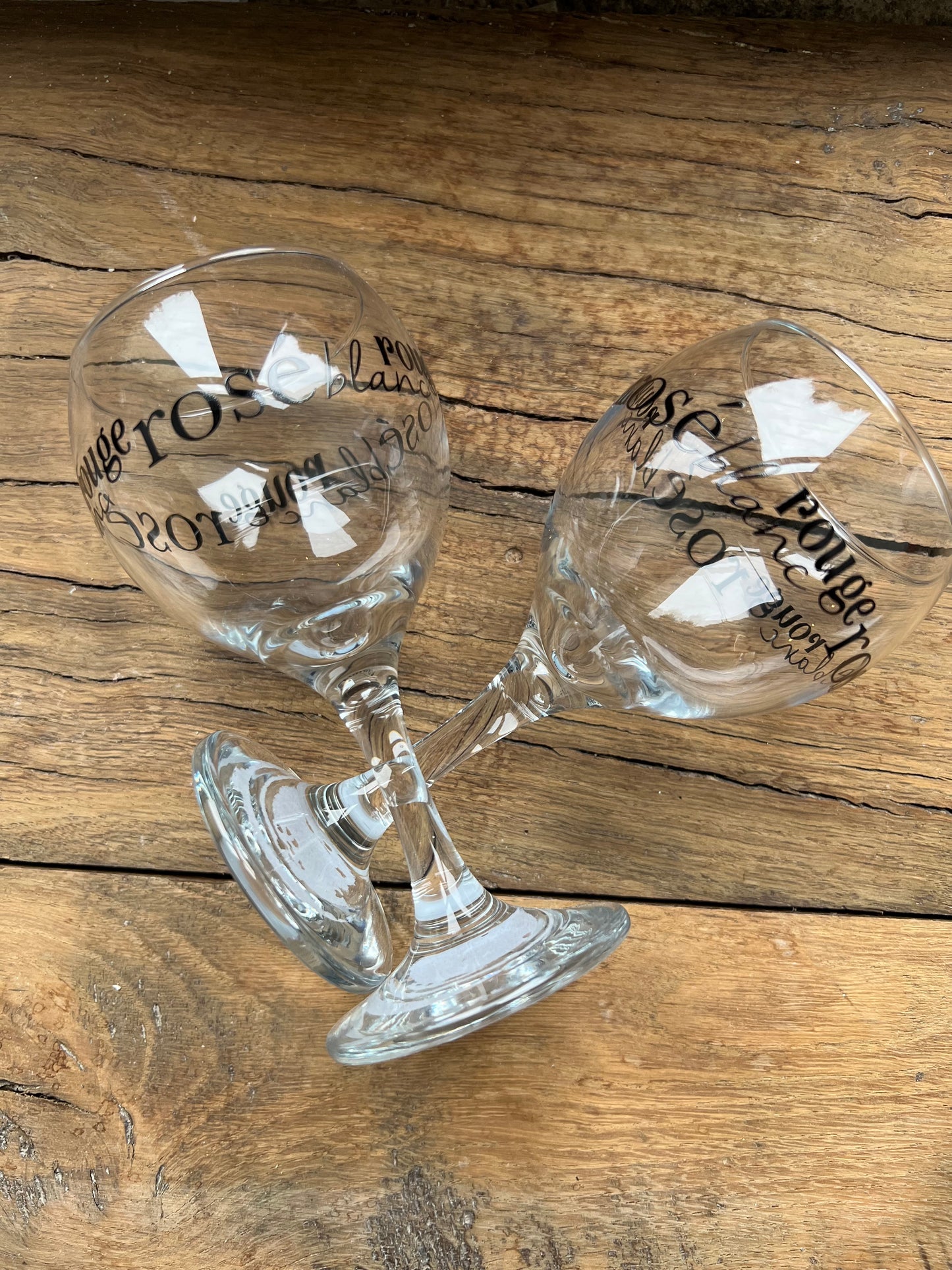 rosé 🍷 rouge 🍷 blanc wine glasses