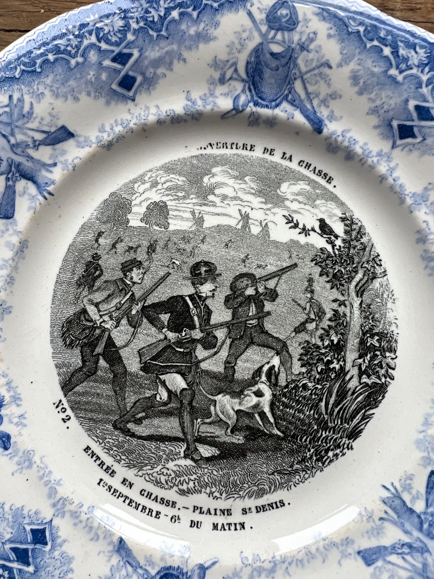 French hunting scene dessert plates 💙🍰