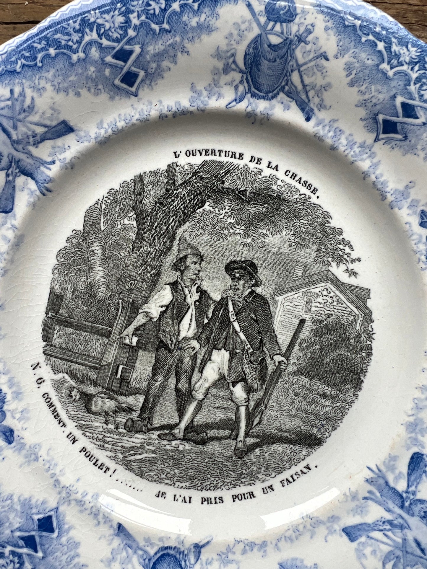 French hunting scene dessert plates 💙🍰