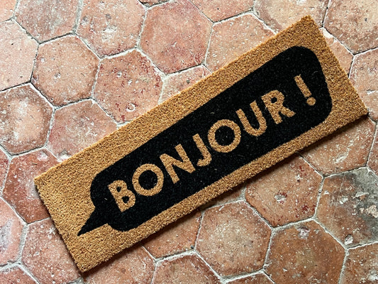 BONJOUR! door mat 💬