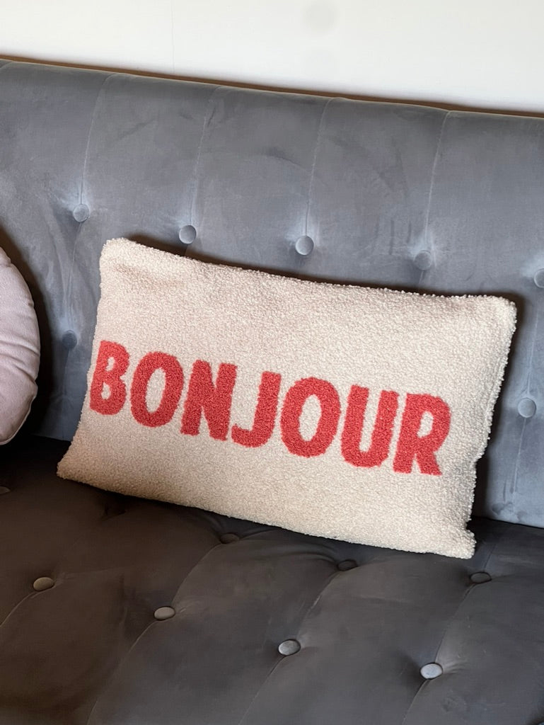 BONJOUR throw pillow 🛋