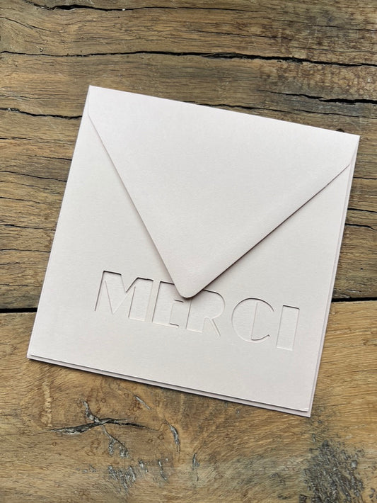 Blush MERCI notecards 💌