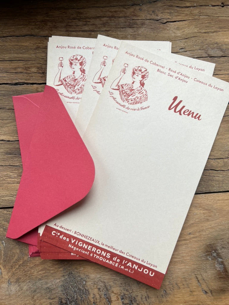 Vignerons de L'Anjou stationery 🍷💌🍷