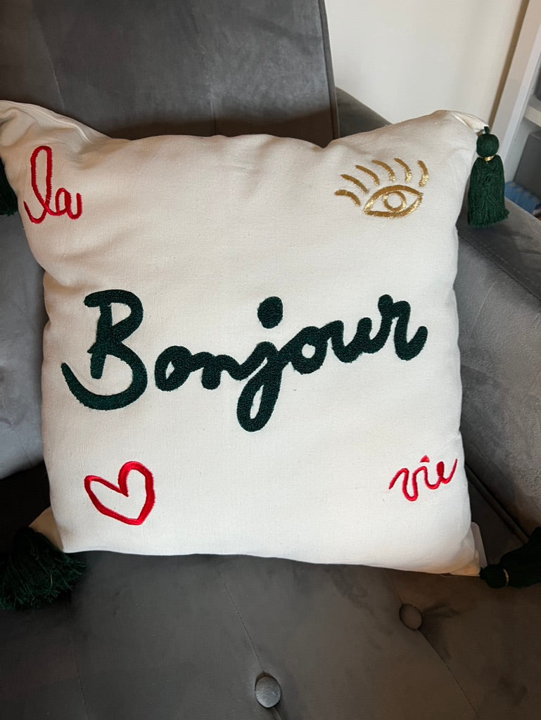 Bonjour emoji pillow ❤️