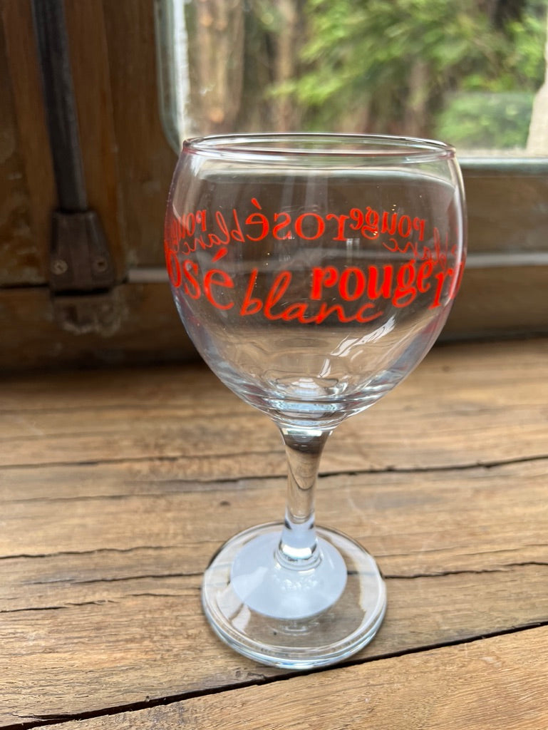 rosé 🍷 rouge 🍷 blanc wine glasses