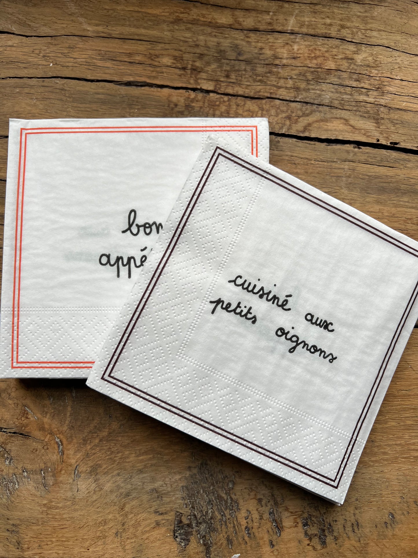 bon appétit /cuisiné reversible napkins 🥐