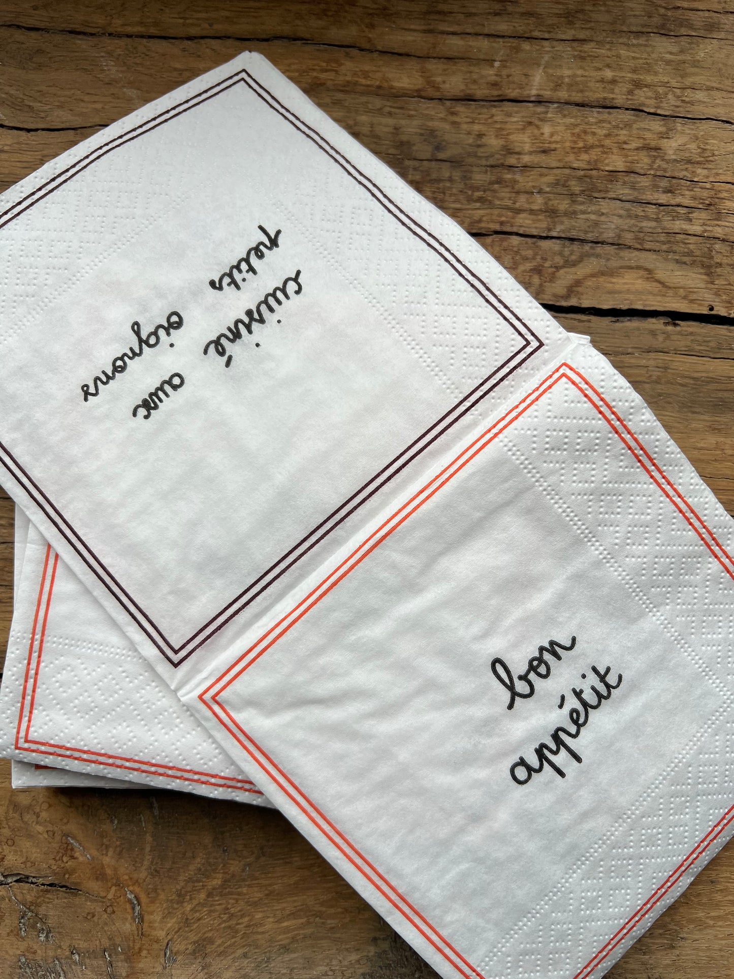 bon appétit /cuisiné reversible napkins 🥐